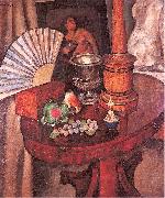 Mashkov, Ilya Still-Life with a Fan oil on canvas